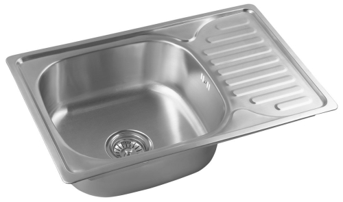 Aqualine Nerezový vestavný dřez s odkapem 66x18x42cm AQ6642B
