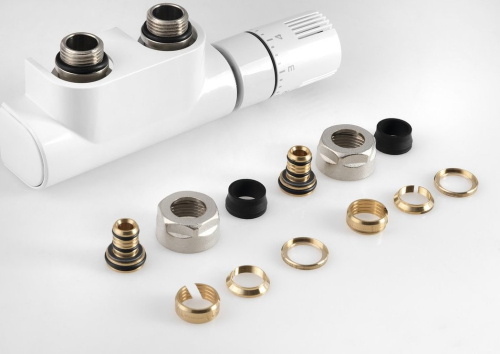 Aqualine TOP 50 připojovací sada termostatická pro středové připojení, pravá, bílá CP9720S
