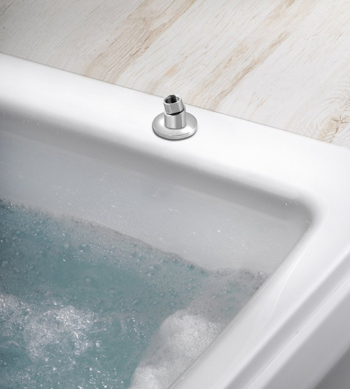 Sapho Sprchová průchodka na okraj vany s mezikusem F1/2"-M15x1, chrom 1205-41