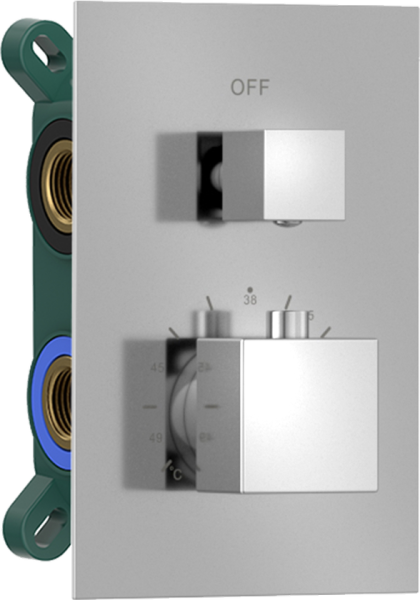 Sapho Podomítková sprchová termostatická baterie, box, 2 výstupy, chrom 1102-32