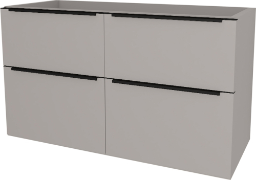 Mereo Mailo, koupelnová skříňka 121 cm, černé madlo, Multidecor, Arktická šedá CN593SBARS1