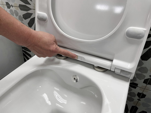 Sapho AVVA CLEANWASH závěsná WC mísa, integrovaná baterie a bidet. sprška, Rimless, 35, 5x53cm, bílá 100315