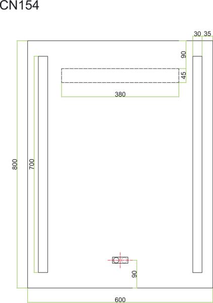 Mereo Zrcadlo 60x80 cm s LED osvětlením a odmlžováním CN154