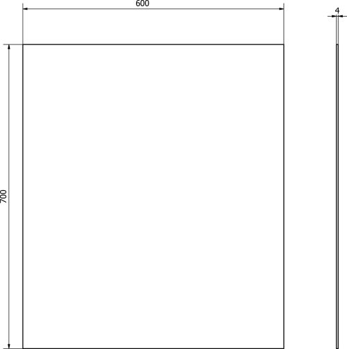 Aqualine Zrcadlo s broušenou hranou 60x70cm, CU free 22469
