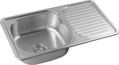 Aqualine Nerezový vestavný dřez s odkapem 76x18x42cm AQ7642B