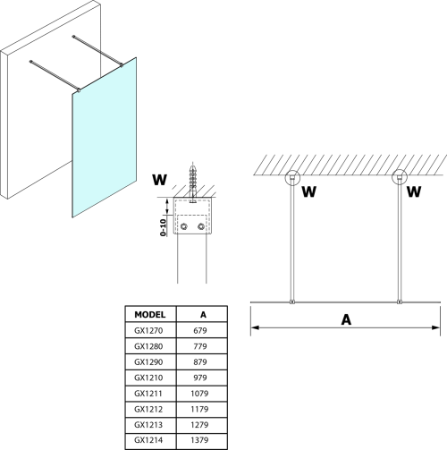 Gelco VARIO čiré sklo 1400x2000mm GX1214