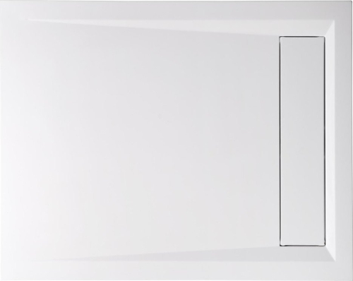 Polysan VARESA sprchová vanička z litého mramoru se záklopem, obdélník 100x80cm, bílá 71605