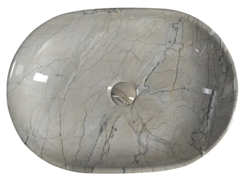 Sapho DALMA keramické umyvadlo na desku, 59x42 cm, grigio MM413