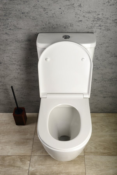 Sapho TURKU WC kombi, zvýšený sedák, Rimless, spodní/zadní odpad, bílá PC104WR