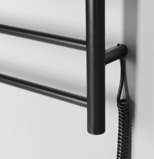 Sapho REDONDO elektrický sušák ručníků, kulatý, 630x1160 mm, 130 W, černá ER230BV