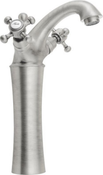 Sapho ANTEA stojánková umyvadlová baterie vysoká s výpustí, výška 245mm, nikl 3178L