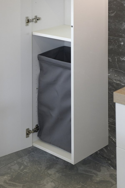 Sapho Prádelní koš do skříně 310x570x230mm, suchý zip, šedá UPE600