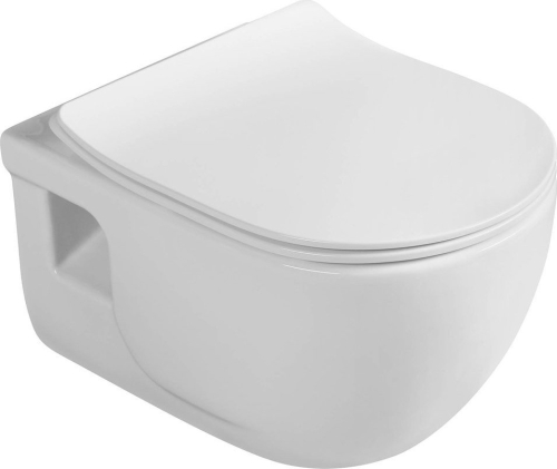 Sapho BRILLA závěsná WC mísa, Rimless, 36, 5x53cm, bílá 100614
