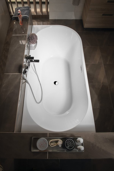 Aqualine TIBERA L rohová stojící vana, 170x80cm, bílá E1026