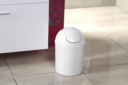 Aqualine Odpadkový koš výklopný, 5l, plast, bílá 20309