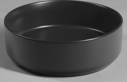Isvea INFINITY ROUND keramické umyvadlo na desku, průměr 36cm, černá mat 10NF65036-2N