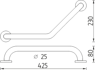 Nimco Madla Madlo lomené 425x25 mm BM 7035L-18