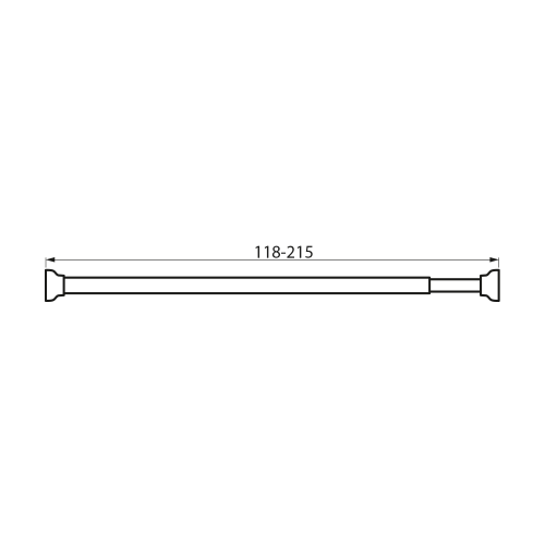 Aqualine Teleskopická rozpěrná tyč 118-215cm, bílá 4061