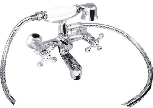 Mereo Vanová nástěnná baterie, Retro Viktorie, 150 mm, s příslušenstvím, chrom CBL901