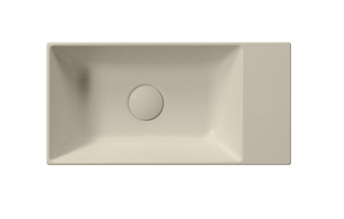 GSI KUBE X keramické umývátko 50x25cm, bez otvoru, pravé/levé, creta mat 9486008