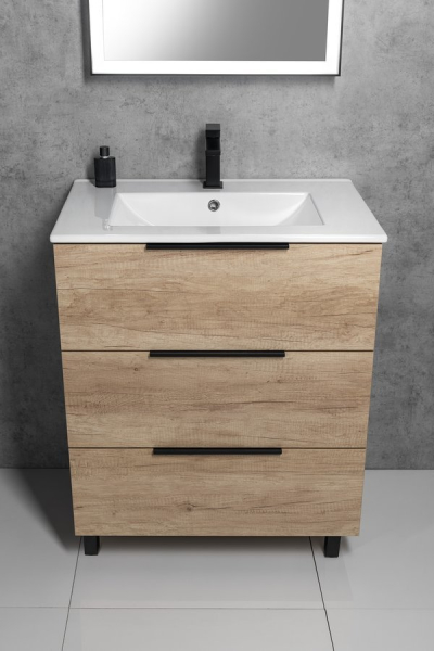 Sapho SLIM keramické umyvadlo, nábytkové, 80x46, 5cm, bílá 1601-80