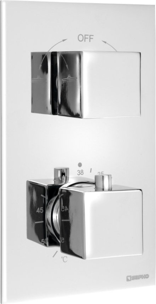 Sapho Podomítková sprchová termostatická baterie, box, 2 výstupy, chrom 1102-62