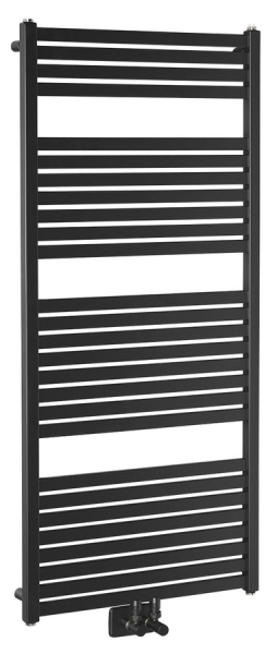 Aqualine TONDI otopné těleso rovné 600x1330 mm, středové připojení, černá mat DT486T