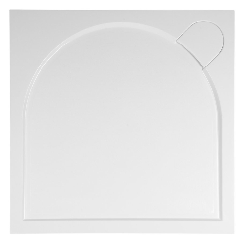 Gelco LARCA sprchová vanička z litého mramoru, čtverec 90x90cm, bílá PL009