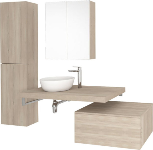 Mereo Umyvadlo na desku bez přepadu, 410x410x150 mm, čtvercové, keramické - pro zaslání balíkem UC414115SP