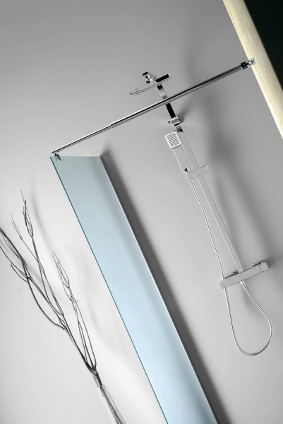 Aqualine WALK-IN zástěna jednodílná k instalaci na zeď, 900x1900 mm, sklo Brick WI090