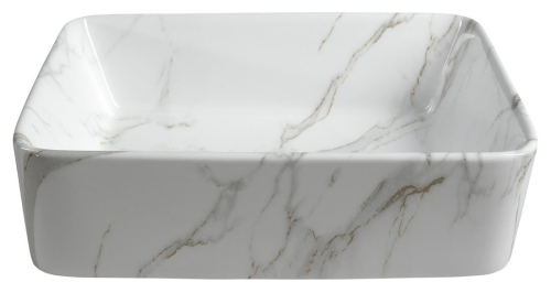 Sapho DALMA keramické umyvadlo na desku, 48x38 cm, carrara MM517