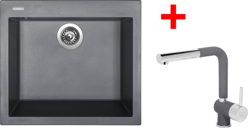 Granitový dřez Sinks CUBE 560 Titanium + Mix 3 P GR G9672