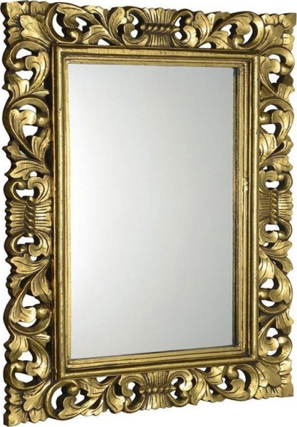 Sapho SCULE zrcadlo ve vyřezávaném rámu 70x100cm, zlatá IN163