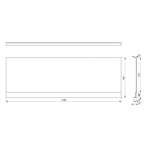 Polysan PLAIN NIKA panel 170x59cm 72525