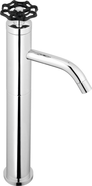 Sapho INDUSTRY stojánková umyvadlová baterie vysoká, výška 332 mm, chrom/černá 5102LTT