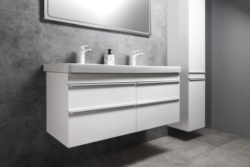Sapho SITIA dvojumyvadlová skříňka 116x50x44, 2cm, 4xzásuvka, bílá mat SI120-3131