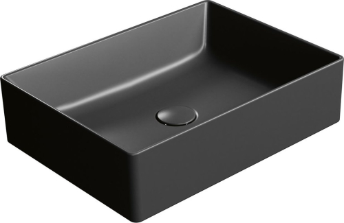 GSI KUBE X keramické umyvadlo na desku, 50x37cm, černá mat 942926