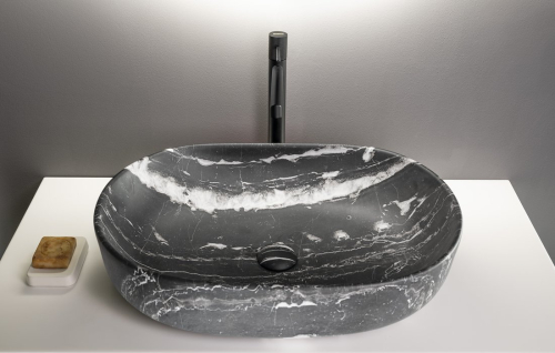 Sapho CALEO keramické umyvadlo na desku, 60x42cm, carnico mramor CA590CM