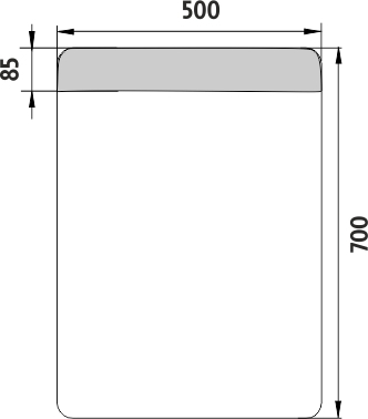Nimco OBDELNÍKOVÁ - OBLÉ ROHY LED zrcadlo 500x700 ZP 23001
