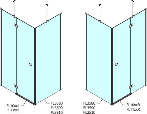 Polysan FORTIS LINE boční stěna 900mm, čiré sklo FL3590