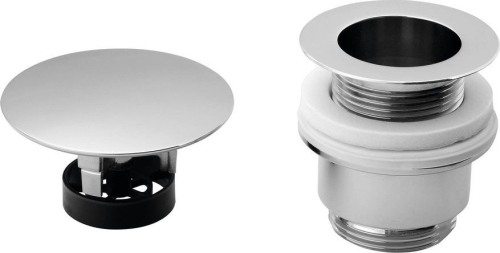 Omp Tea Umyvadlová výpust 5/4“, neuzavíratelná, velká zátka, 30-45mm, chrom 147.555.5