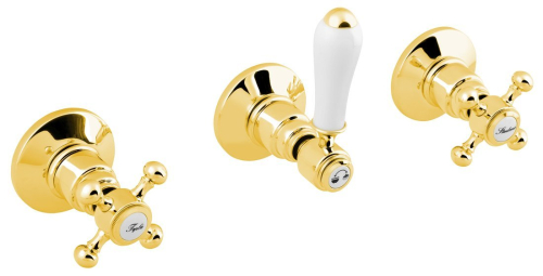 Sapho ANTEA podomítková sprchová baterie, 2 výstupy, zlato SET305-105