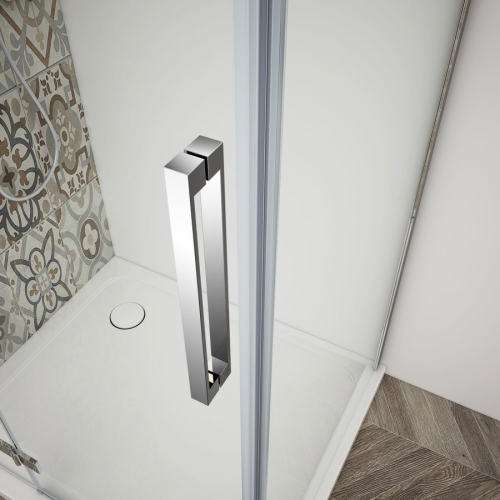 Gelco TRINITY CHROME sprchové dveře do niky 800mm, čiré sklo, levé GT1280CL-CH