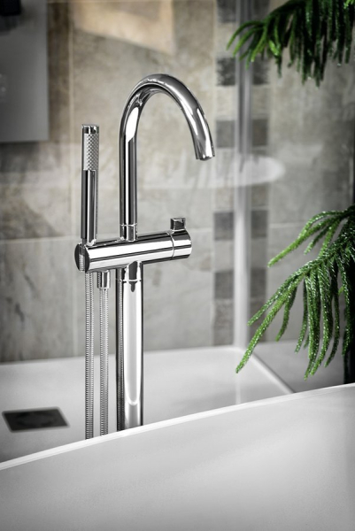 Sapho Vanová baterie s připojením do podlahy, chrom R5018