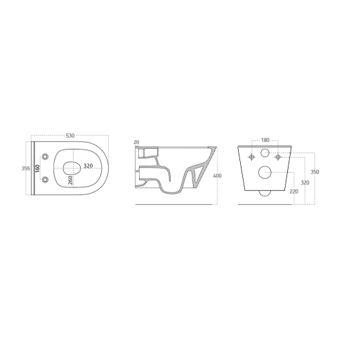 AVVA závěsné WC Rimless s podomítkovou nádržkou a tlačítkem Schwab, černá mat 100314-110-SET5
