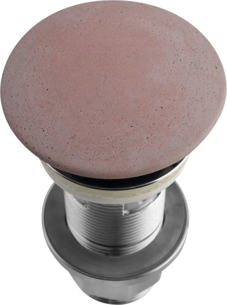 Sapho Umyvadlová výpust 5/4“, click-clack, betonová zátka, 10-80mm, růžová FG921