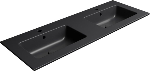 GSI PURA keramické dvojumyvadlo Slim 122x46cm, černá mat 8888126
