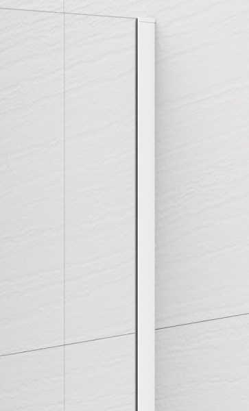 Polysan ESCA WHITE MATT jednodílná sprchová zástěna k instalaci ke stěně, kouřové sklo, 1400 mm ES1214-03