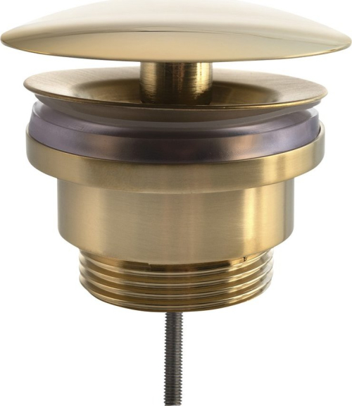 Silfra Umyvadlová výpust 5/4“, neuzavíratelná, velká zátka, 5-55mm, zlato UD52556P