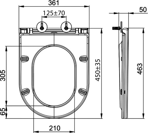 Sapho AVIS WC sedátko, SLIM, Soft Close, Easy Take, bílá PCS106